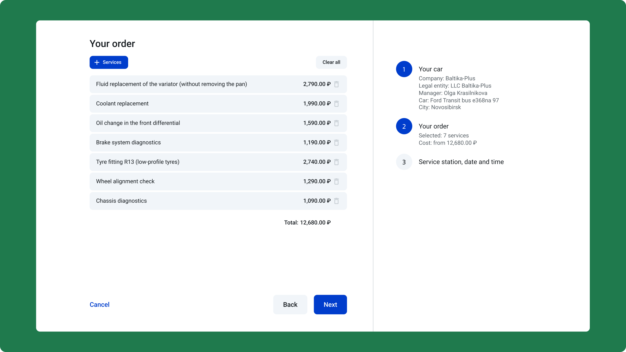 FitFleet booking redesign